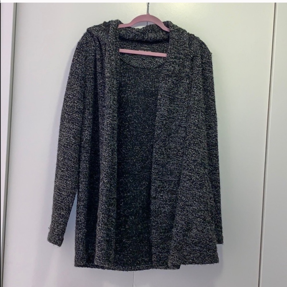 RIVER ISLAND hooded open cardigan Large
